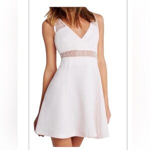 BCBGENERATION MINI DRESS WITH LACE DETAIL